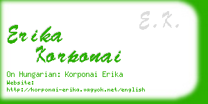 erika korponai business card